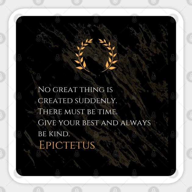 Epictetus's Recipe for Greatness Sticker by Dose of Philosophy